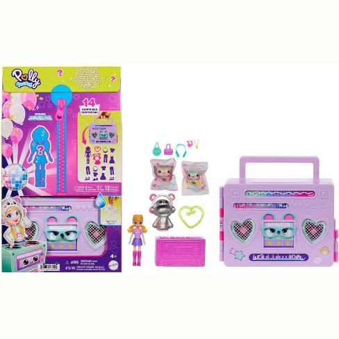 Polly Pocket Doll & Playset, Disco Dance Fashion Reveal Unboxing Travel Toy with 3-inch Hoodie Buddy Doll, 16 Accessories & Surprise Water Play - image 1 of 4