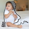 The Peanutshell Baby Hooded Towels and Washcloths Bath Set, 23-Piece, So Fresh, Black/White/Gray/Plaid - 2 of 4