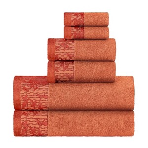 Charming Floral Accent Cotton Towel Set by Blue Nile Mills - 1 of 4