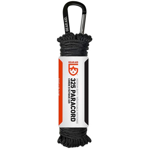 Gear Aid 550 Paracord 100 Ft - Black Reflective, Carabiners & Cords