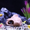 Unique Bargains Ceramic Aquarium Hideaway Rock Cave Fish Tank Decoration Light Brown 4.57"x3.9"x2.99" - 3 of 4