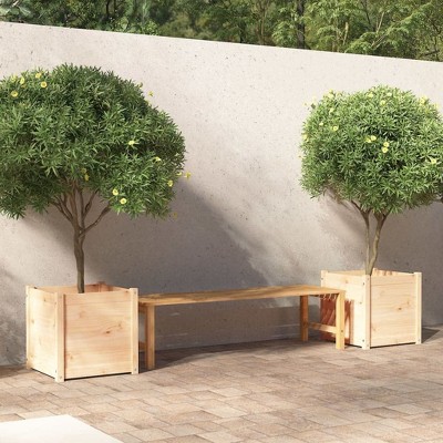 vidaXL Garden Planters 2 pcs 50x50x50cm Solid Pine Wood