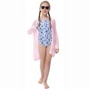 Clearlove Girl's Crochet Lightweight Cardigan Cover Up Open Front Long Sleeve Soft Loose Summer Boho Coats - 3 of 4