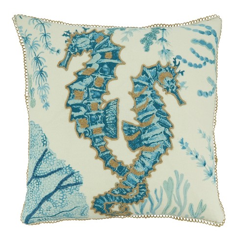 Aqua blue throw online pillows