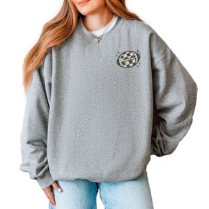 Football Sparkles Distressed - Women's Graphic Sweatshirt - 1 of 4