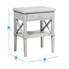 NicBex Nightstand with Drawers and Handles Modern Bedside Table with Open Storage Shelf for Bedroom,Living Room - 3 of 4