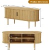 47.2" TV Stand, Modern TV Console Table with Storage Compartment and Sliding Door, Gaming Entertainment Center with Cabinet for Living Room - 2 of 4