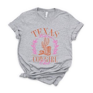 Simply Sage Market Women's Texas Cowgirl Club Short Sleeve Graphic Tee - 1 of 3