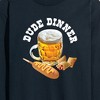 Men's - Instant Message - Dude Dinner Beer Corn Dog Long Sleeve Graphic T-Shirt - 2 of 4