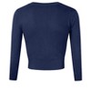 Women's Classic 3/4 Sleeve Open Front Cropped Cardigan Sweater Lightweight Knit Short Shrugs - 4 of 4