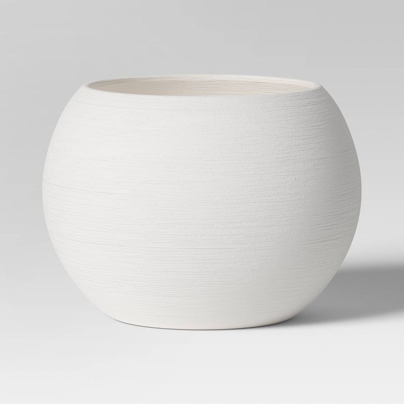 Small Ceramic Textured Planter White - Threshold&#8482;, 1 of 5