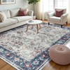 Living Room Washable Non Slip Vintage Retro Rugs Low Pile Chenille Print Rug for Bedroom Dining Room Home Office - 3 of 4