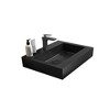 24 Inch Integrated engineered quartz basin WITHOUT drain and faucet, matt black - 2 of 3