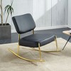NicBex Accent Chair Rocking Chair with Cushioned Seat Comfy Chair with Backrest for Living Room, Bedroom, Office - 3 of 4