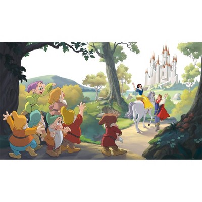 6'x10.5' XL Disney Princess Snow White 'Happily Ever After' Chair Rail Prepasted Mural Ultra Strippable - RoomMates