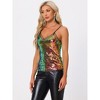 Allegra K Women's Sequin Sparkle Mesh Panel Sleeveless Party Club Cami Top - 3 of 4