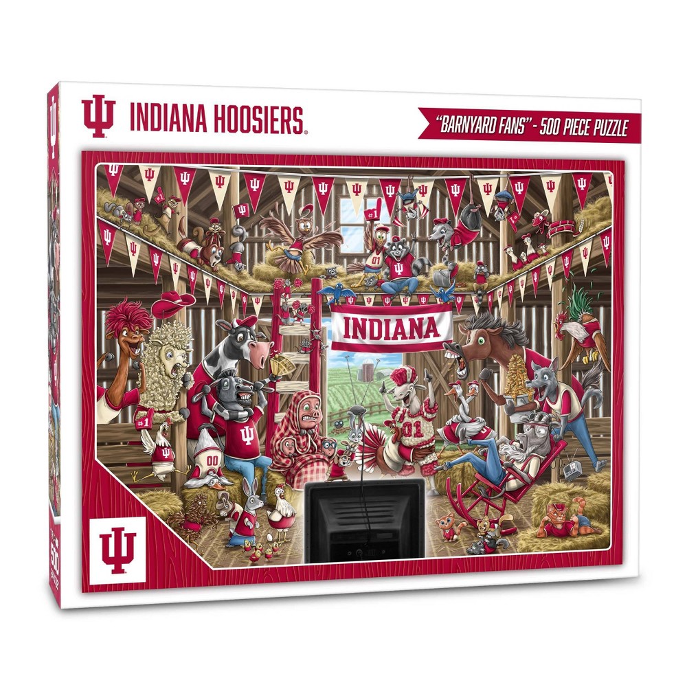 Photos - Jigsaw Puzzle / Mosaic NCAA Indiana Hoosiers Barnyard Fans 500pc Puzzle