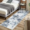 Washable Area Rug Contemporary Abstract Rug for Bedroom with Non Slip Backing Low Pile Soft Marble Printed Floor Carpet - 3 of 4