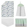 Sweet Jojo Designs Boy Girl Gender Neutral Unisex Baby Crib Bedding Set - Mod Arrow Collection Grey and Green 4pc - 2 of 4