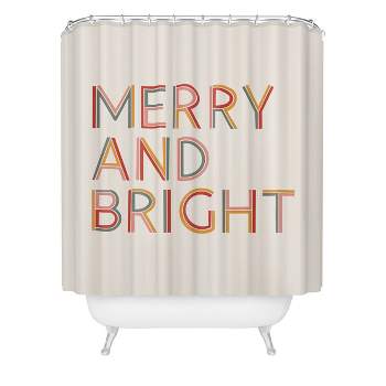 Rachel Szo Merry and Bright Light Shower Curtain White - Deny Designs