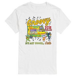 Men's - Pete the Cat - Groovy Ice Cream Truck Men's Short Sleeve Graphic T-Shirt Short Sleeve Graphic T-Shirt - 1 of 4