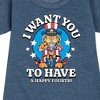 - Garfield - Want You To Have A Happy Fourth Graphic Short Sleeve Fleece Dress - 2 of 4