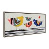 Kate and Laurel Sylvie Family Tree 4 Birds Framed Canvas by Rachel Lee of My Dream Wall, 18x40, Gray - 2 of 4