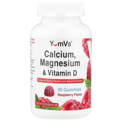 Strong Earth - Calcium, Magnesium, Vitamin D3 Gummies (90 Count) | Vitamin Gummies for Women, Men & Kids - Calcium Supplement for Strong Bone Health -