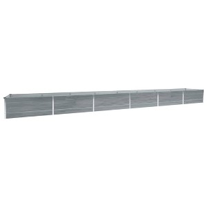 vidaXL Raised Garden Bed Galvanized Steel Outdoor Planter Gray - 1 of 4
