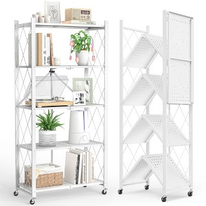 SKONYON 5-Tier Storage Shelves Foldable metal shelves Garage Shelving Units - 1 of 4
