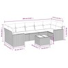 vidaXL Patio Sofa Set with Cushions 8 Piece Poly Rattan - Gray - 3 of 4
