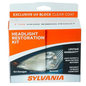 SYLVANIA Headlight Restoration Kit Restore Sun Damaged Headlights UV Block Coat - 1 of 4