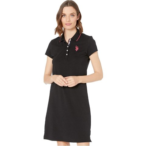 Женские платья U.S. Polo Assn. U.S. Polo Assn. Women’s Polo Dress with Tipped CollarAnthracite X-Large