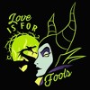 Juniors Womens Sleeping Beauty Maleficent Love Is For Fools Racerback Tank Top - 2 of 4