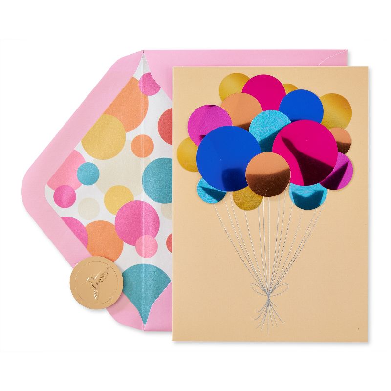 Conventional Birthday Cards Paillette Balloons - PAPYRUS, 1 of 7
