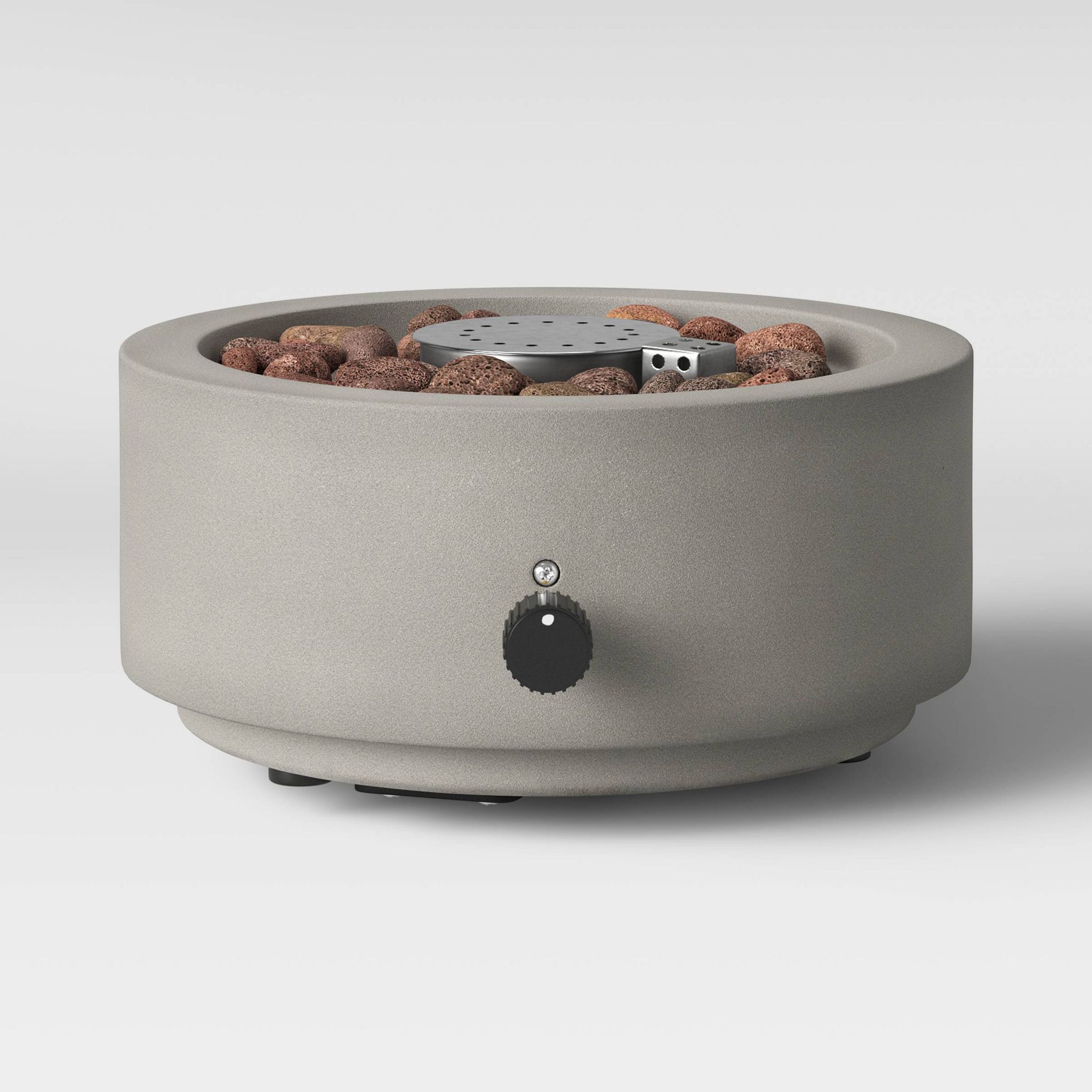 10" Round Pipestone Patio Tabletop Fireplace - Gray - Threshold™