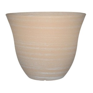 Classic Home and Garden Indoor/Outdoor Round Honeysuckle Resin Flower Pot Planter - 1 of 4