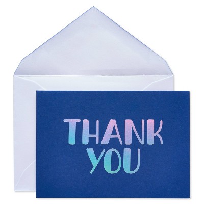 24ct Thank You Cards with Envelopes Navy - Spritz™