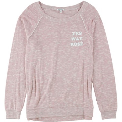 P.J. Salvage Womens Yes Way Rose Pajama Sweatshirt Top