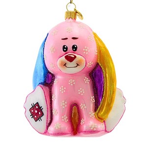 Glitter Lab 4.5 Inch Plush Toy Bunny Ornament Floppy Ears Patch Tree Ornaments - 1 of 3