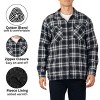 Alpine Swiss Mens Felix Fleece Lined Flannel Jacket Heavyweight Yet Soft Zip-Up Plaid Shirt Shacket Warm Winter Outerwear - 2 of 4