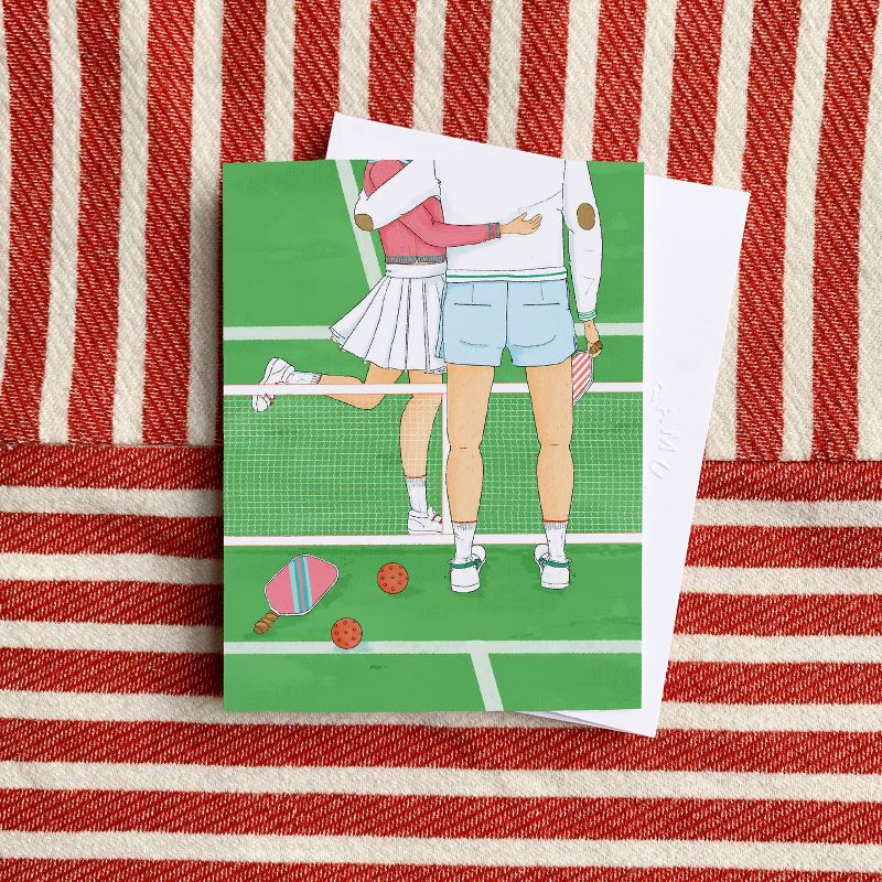 Love/Valentine's Greeting Card Pack (3ct) "Best Match Pickleball Couple" by Ramus & Co, 2 of 6
