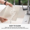 Aoibox PVC Woven Placemats Set of 4, Wipeable Indoor Outdoor Table Mats, Washable Vinyl Place Mat for Dining Table in Beige White - 4 of 4