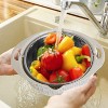 NewHome"Multifunctional Stainless Steel Mixing Bowl Set with Lid, Graters, Food Strainer & Colander"Beige Blue - 3 of 4