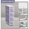 Sorbus 4 Drawers Narrow Dresser - with Steel Frame, Wood Top & Easy Pull Fabric Bins for Small Spaces, Closets, Bedroom, Bathroom & Laundry - 4 of 4