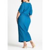ELOQUII Women's Plus Size Draped Plisse Dress - 3 of 4