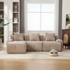 KWPZQEB Modern Sectional Couches, Oversized Modular Sectional Sofa with Movable Ottoman & Pillows, Cloud Tufted Sofa Couch for Living Room - 4 of 4