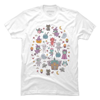 Men's Design By Humans Cute Halloween By kostolom3000 T-Shirt