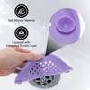 Unique Bargains Shower Drain Hair Catcher Square Drain Cover with Suction Cup Silicone Strainer Hair Stopper - 3 of 4