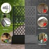 Metal Planter Box with Diamond Trellis, 72"x47" Raised Garden Bed on Wheels, Galvanized Planter for Climbing Plants & Vines, Black - 3 of 4